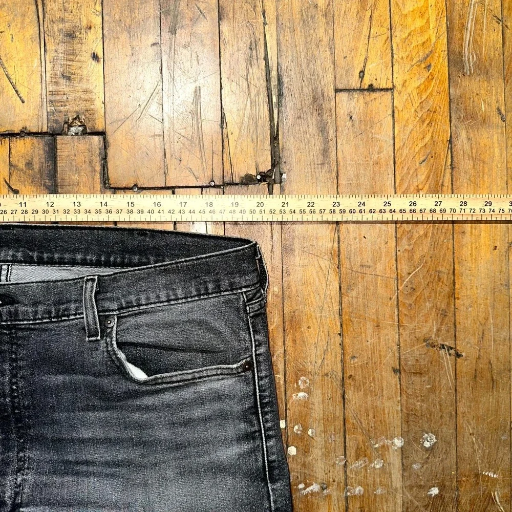 Levi's 505 Jeans Men's 40x30 Black Denim Regular Fit Straight Leg Stretch Preppy